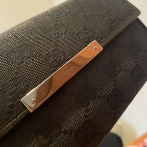 Gucci GG Canvas Long Wallet Black
